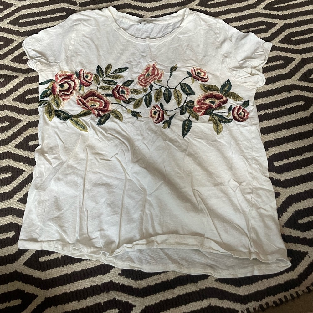 Floral Embroidered Shirt